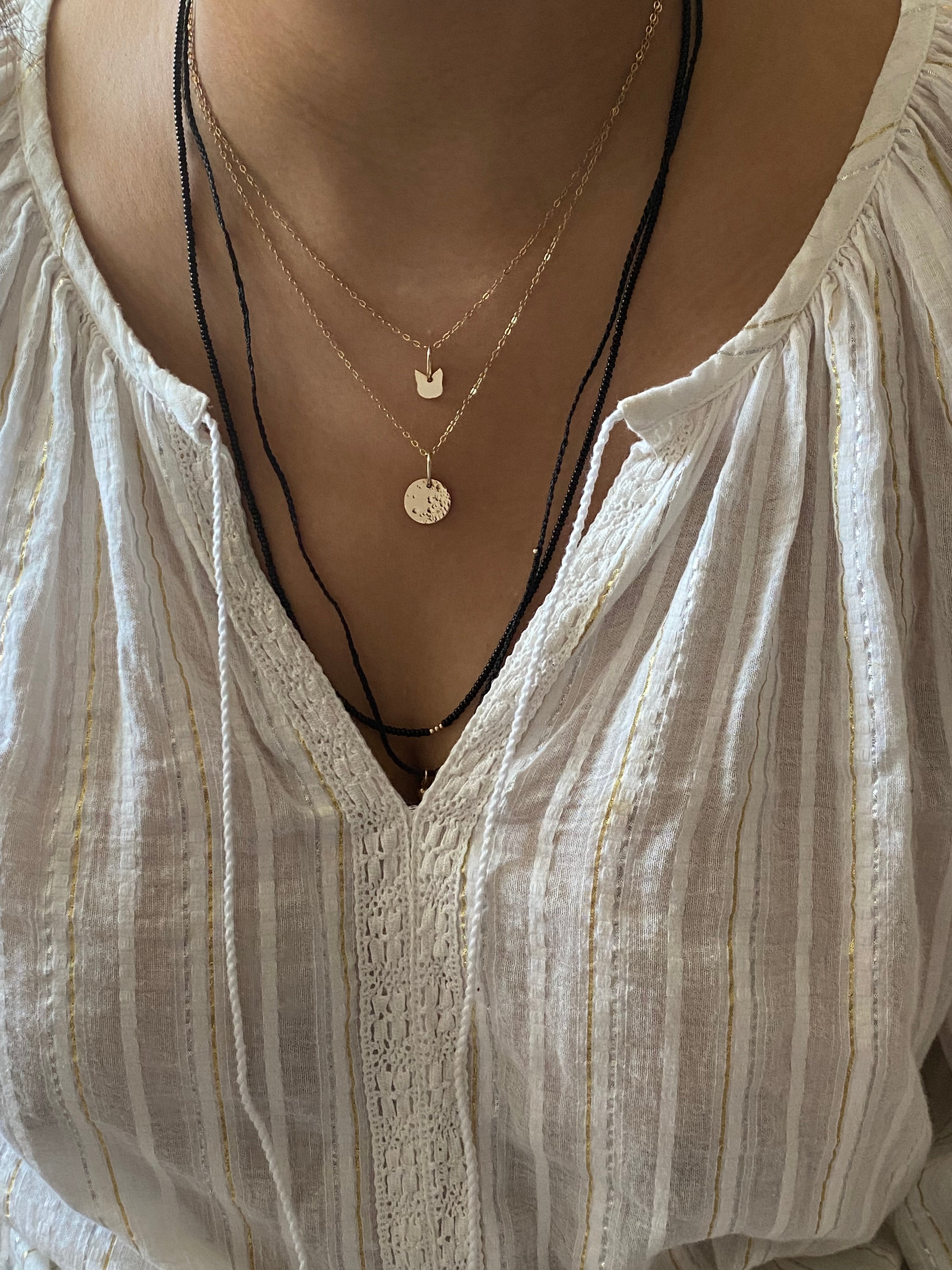 love cat necklace gold - andJules Jewelry