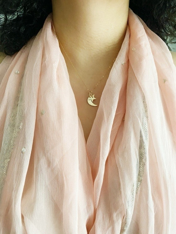 crescent moon star charms necklace dreamers - andJules Jewelry