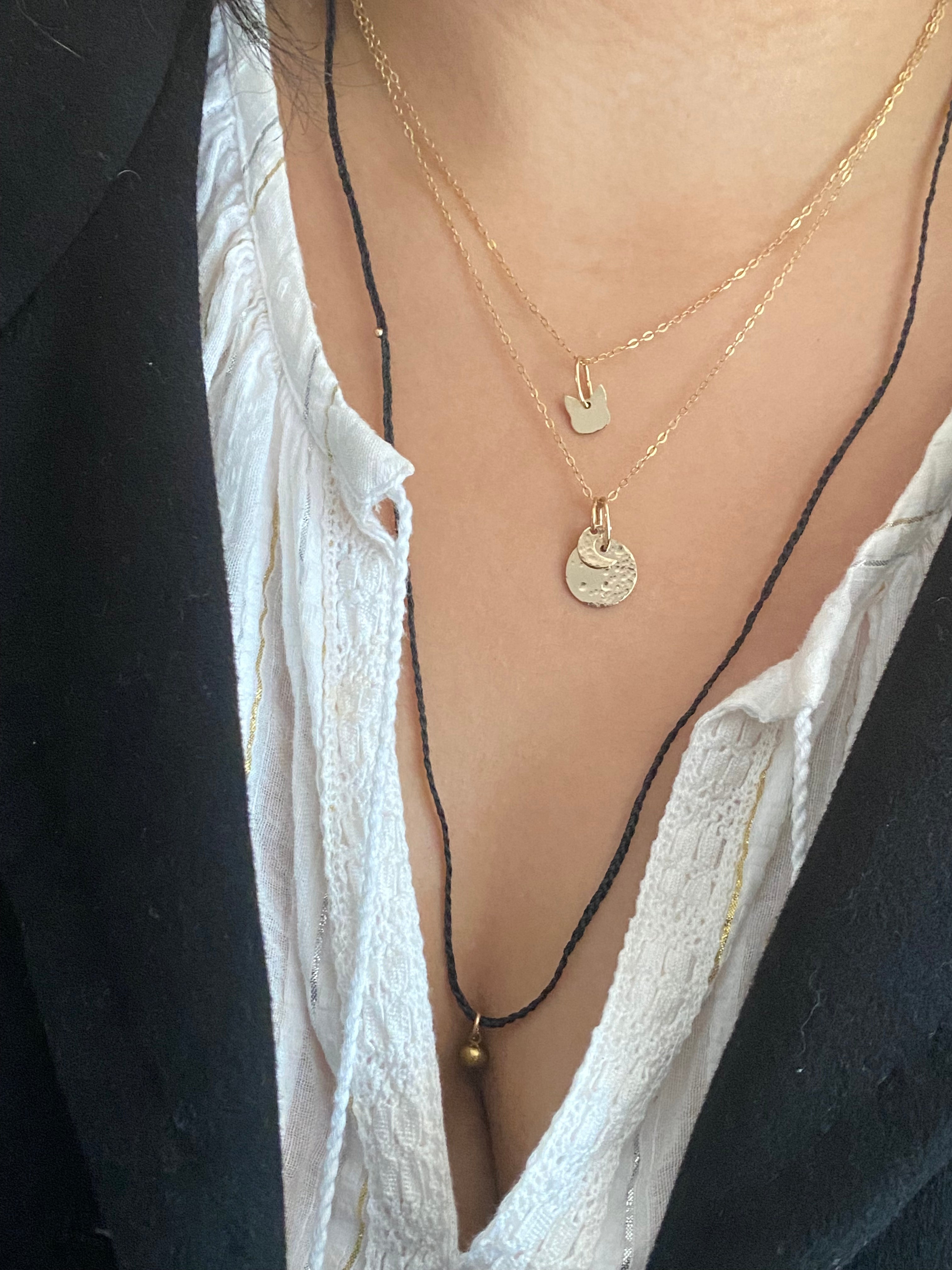 love cat necklace gold - andJules Jewelry