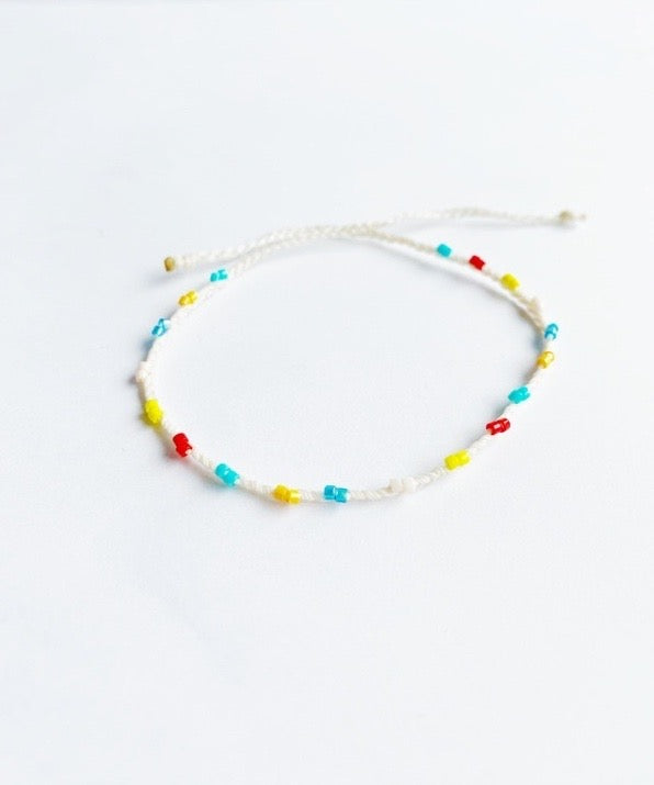 summers dream beaded bracelet white .01 - andJules Jewelry