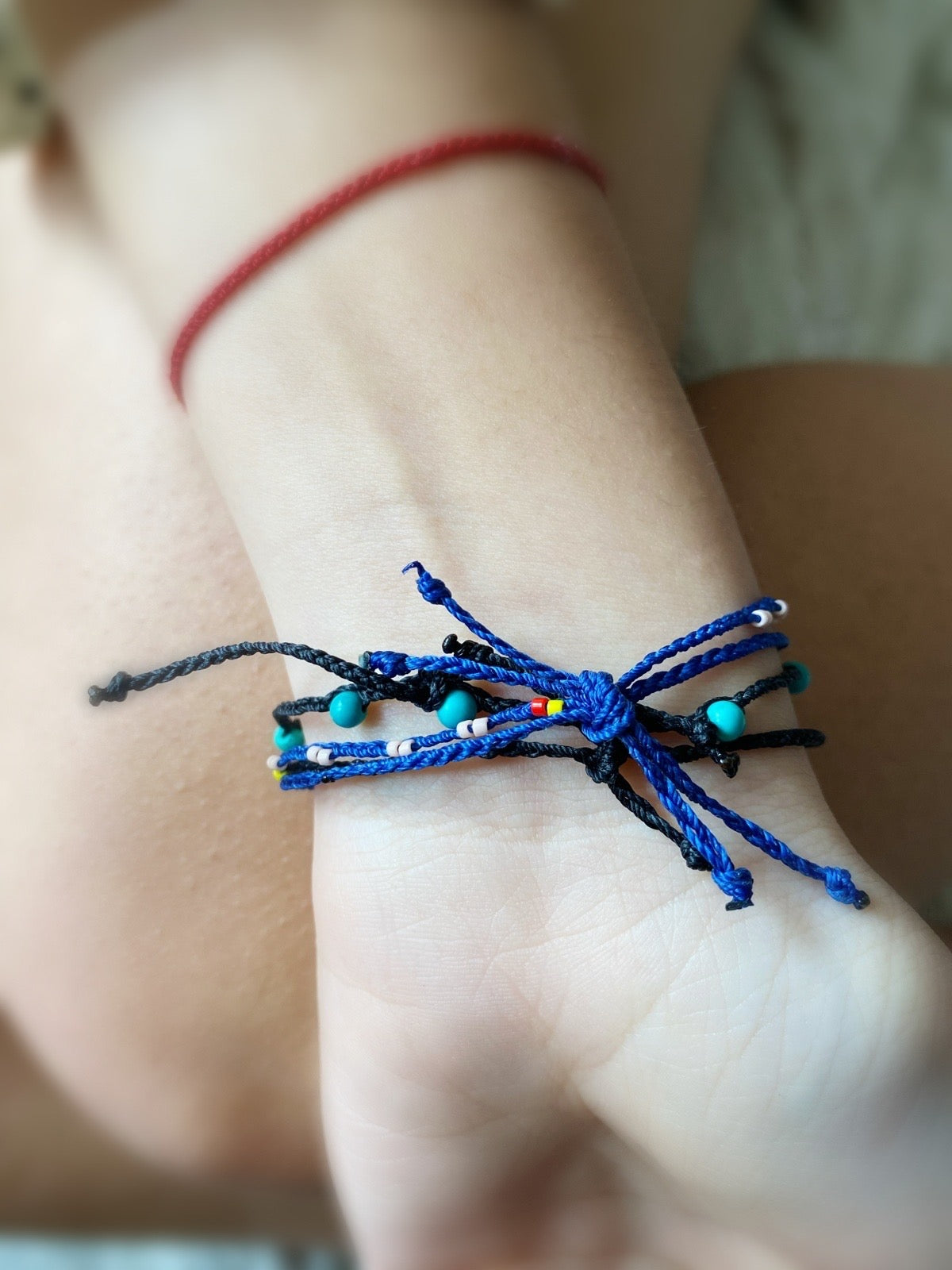 summers dream beaded bracelet navy .04 - andJules Jewelry