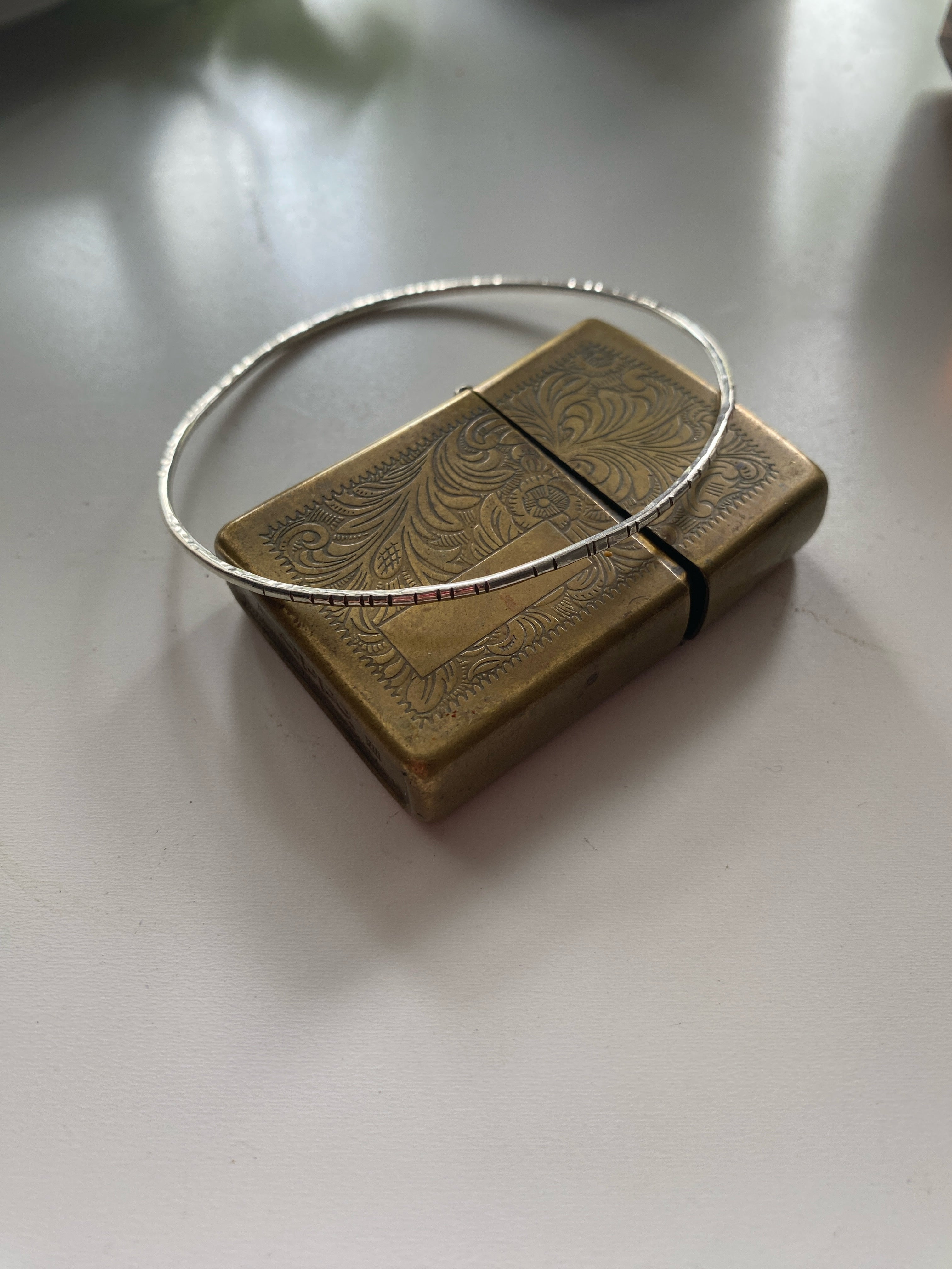 bohemian sterling silver bangle