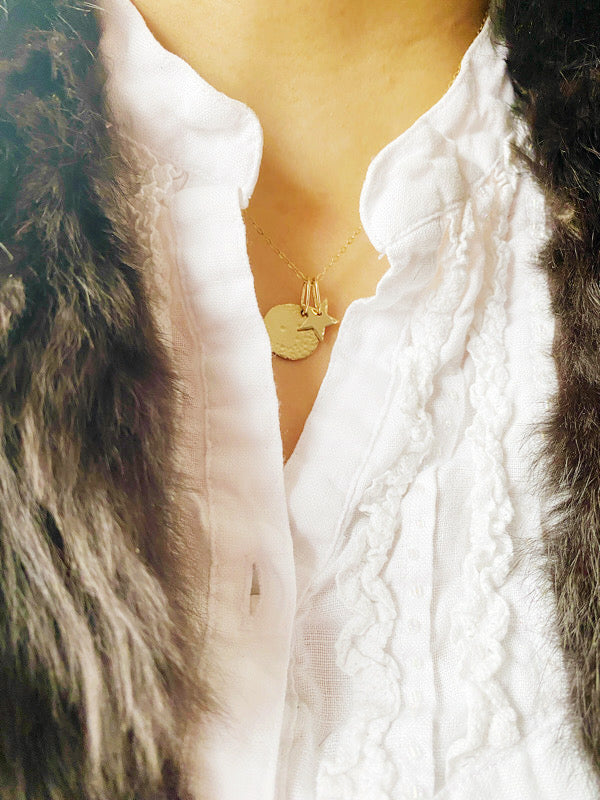 star and moon gold charms necklace dream lover - andJules Jewelry