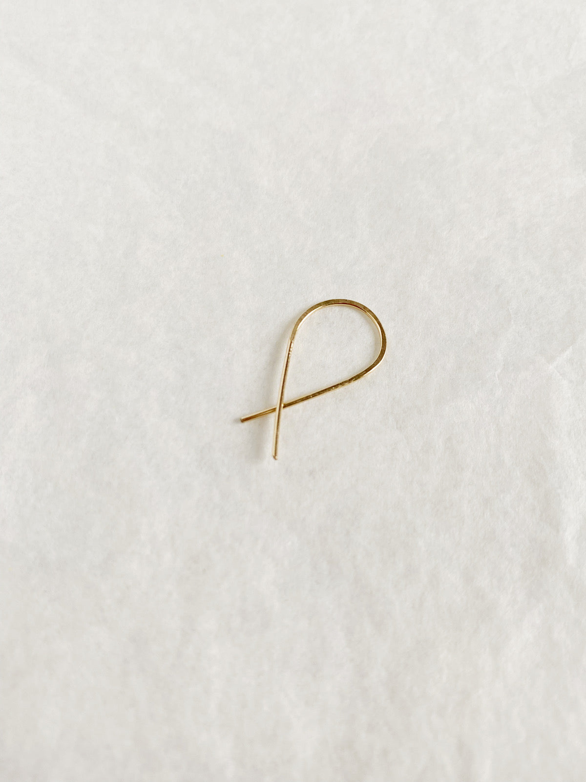 bisou xx 14k yellow gold hoop earrings, single - andJules Jewelry