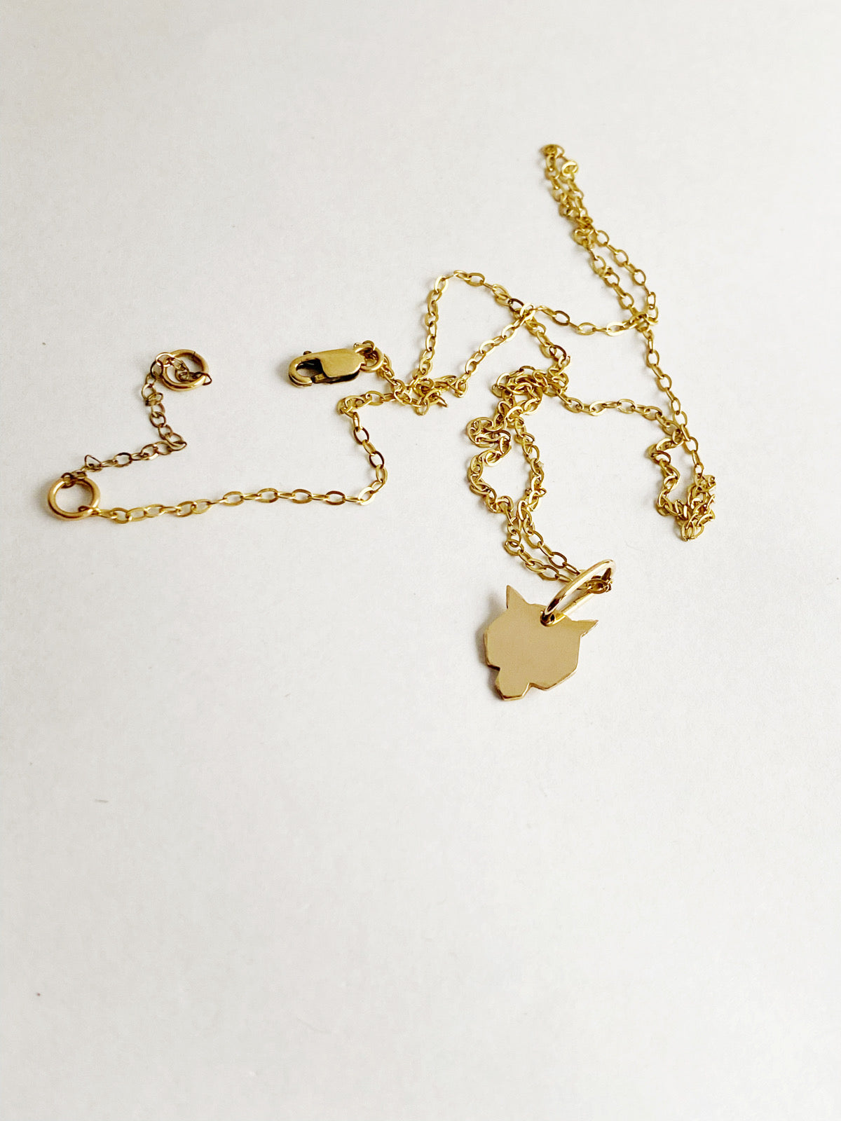 lone wolf gold necklace