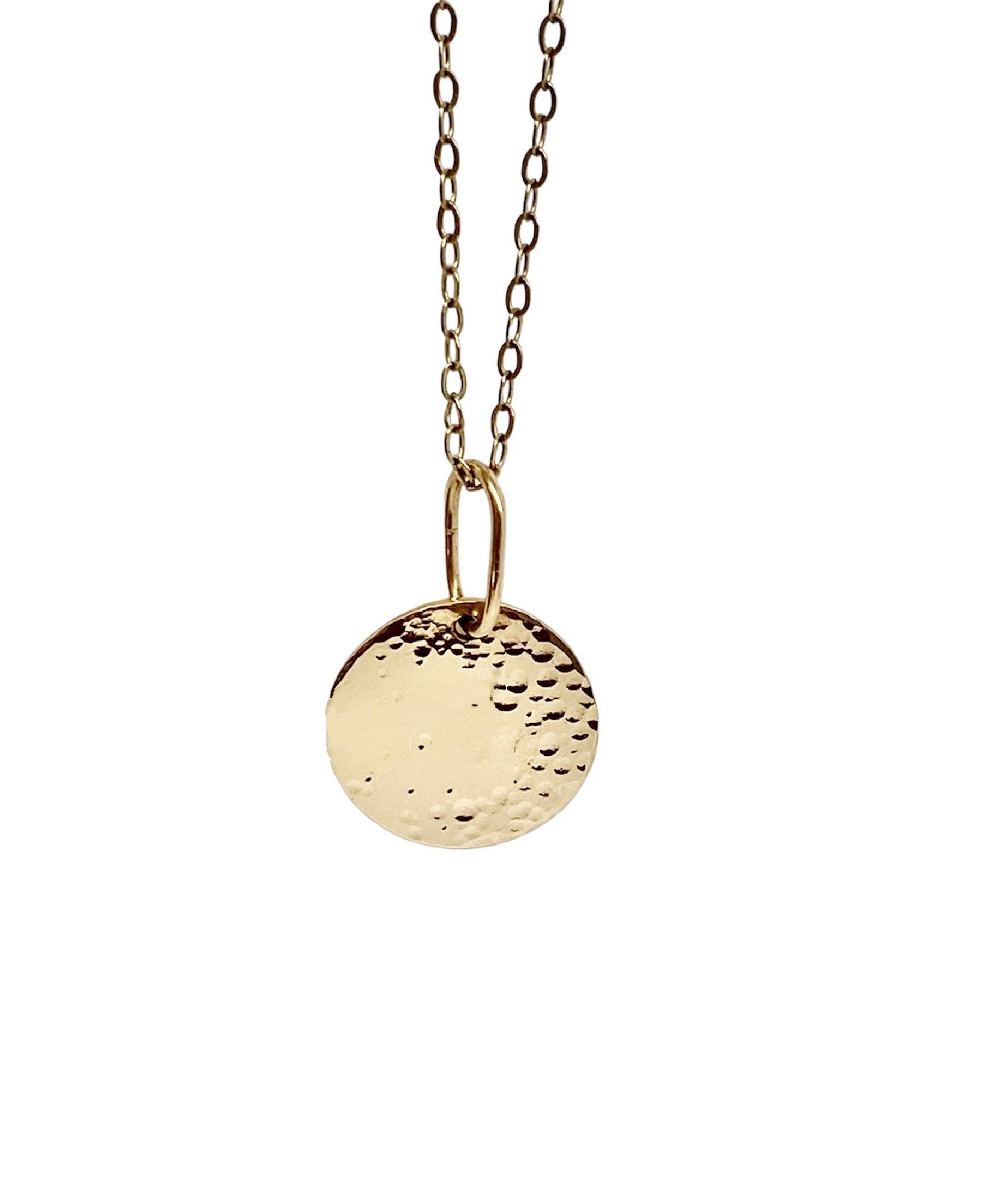 full moon gold necklace - andJules