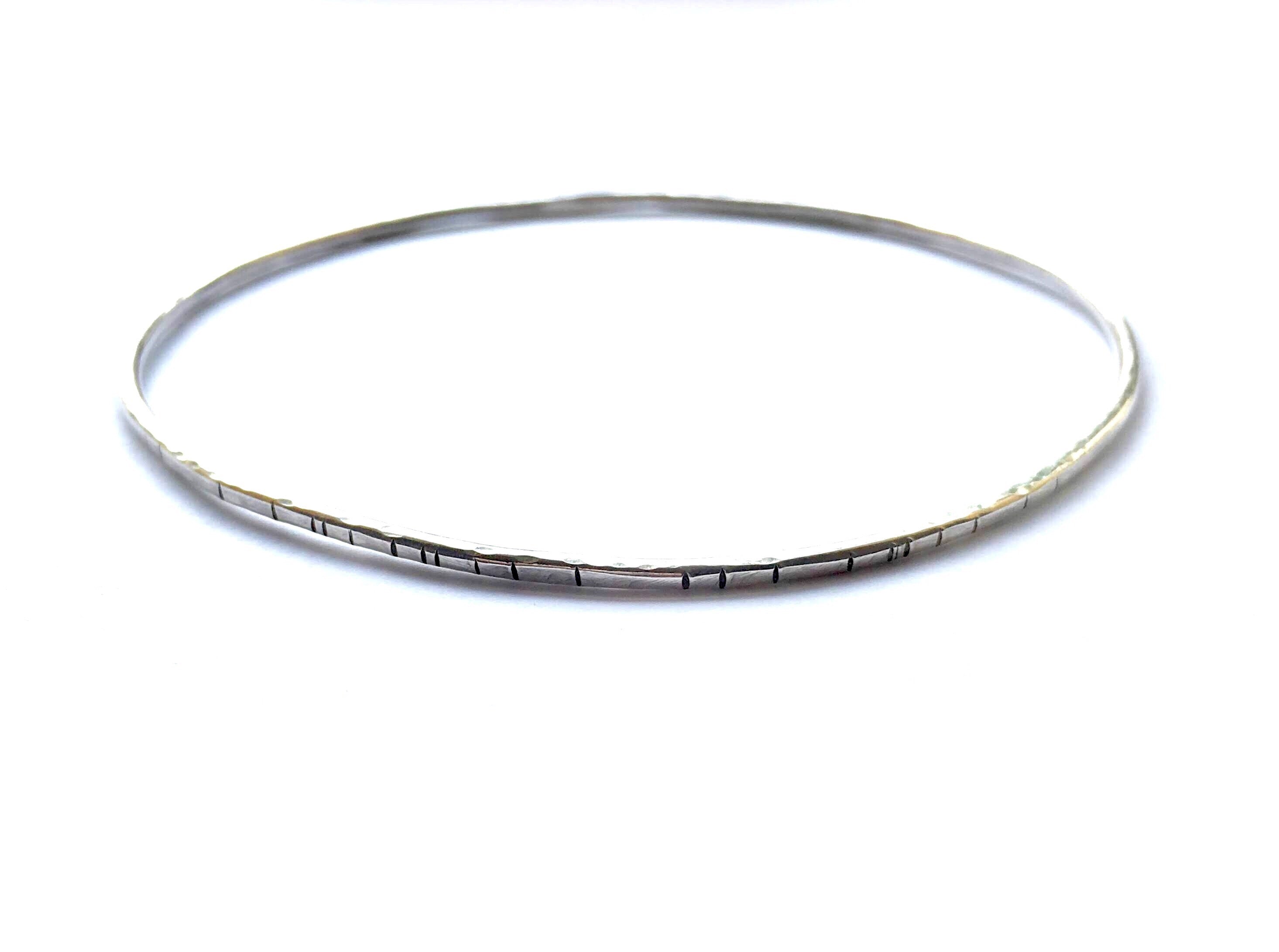 poetry bangle bracelet, sterling silver - andJules Jewelry