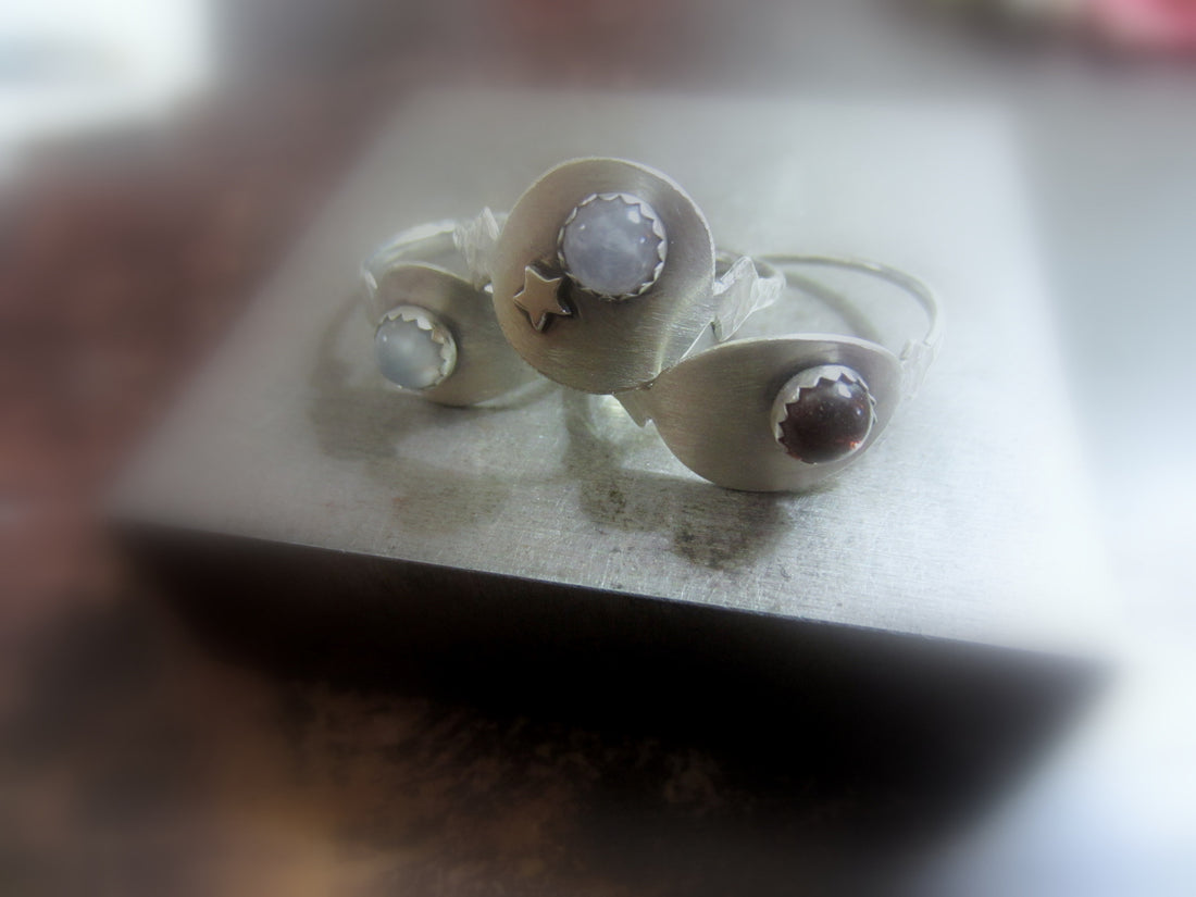 NEW...sterling silver gemstone rings