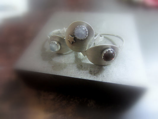 NEW...sterling silver gemstone rings