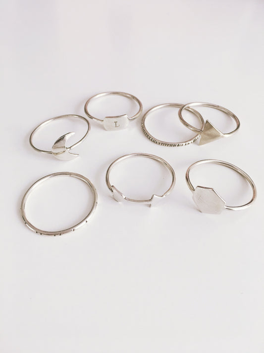 delicate silver rings : shimmery magic