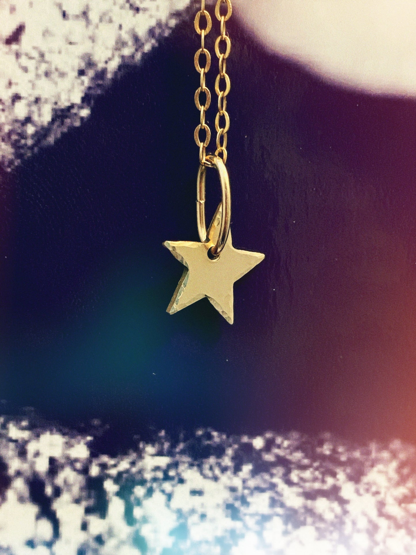 dainty gold star necklace dreamweaver