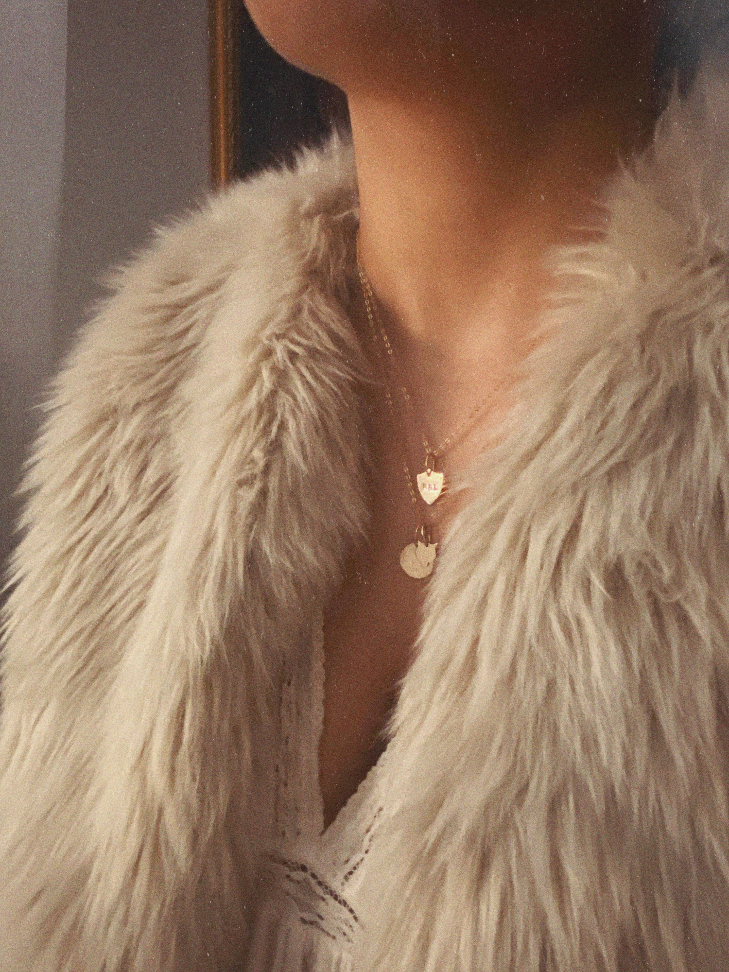 wolf moon necklace gold bohemian jewelry 