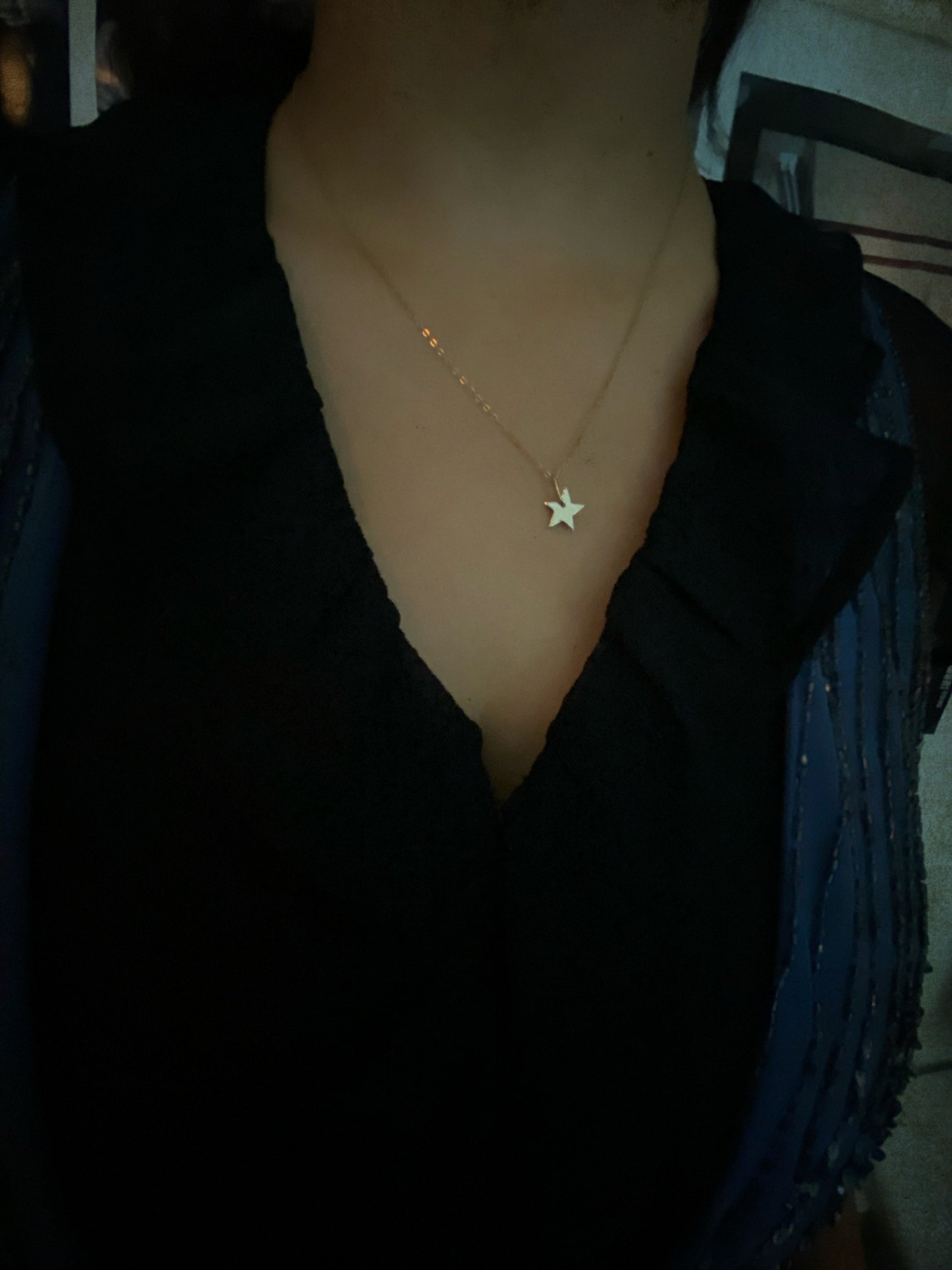 dainty gold star necklace dreamweaver
