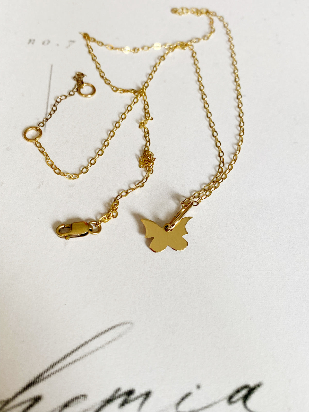 dream awake gold butterfly necklace - andJules Jewelry