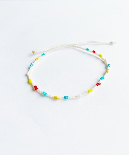 summers dream beaded bracelet white .01 - andJules Jewelry