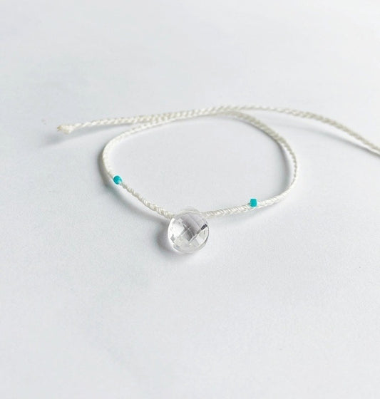 morning tides crystal quartz bracelet sugar white - andJules Jewelry