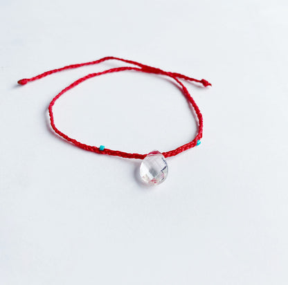 morning tides crystal quartz bracelet crimson red - andJules Jewelry