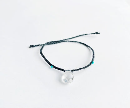 morning tides crystal quartz bracelet soir black - andJules Jewelry