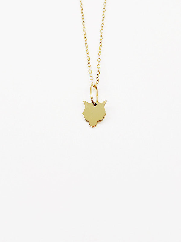 lone wolf gold necklace - andJules Jewelry