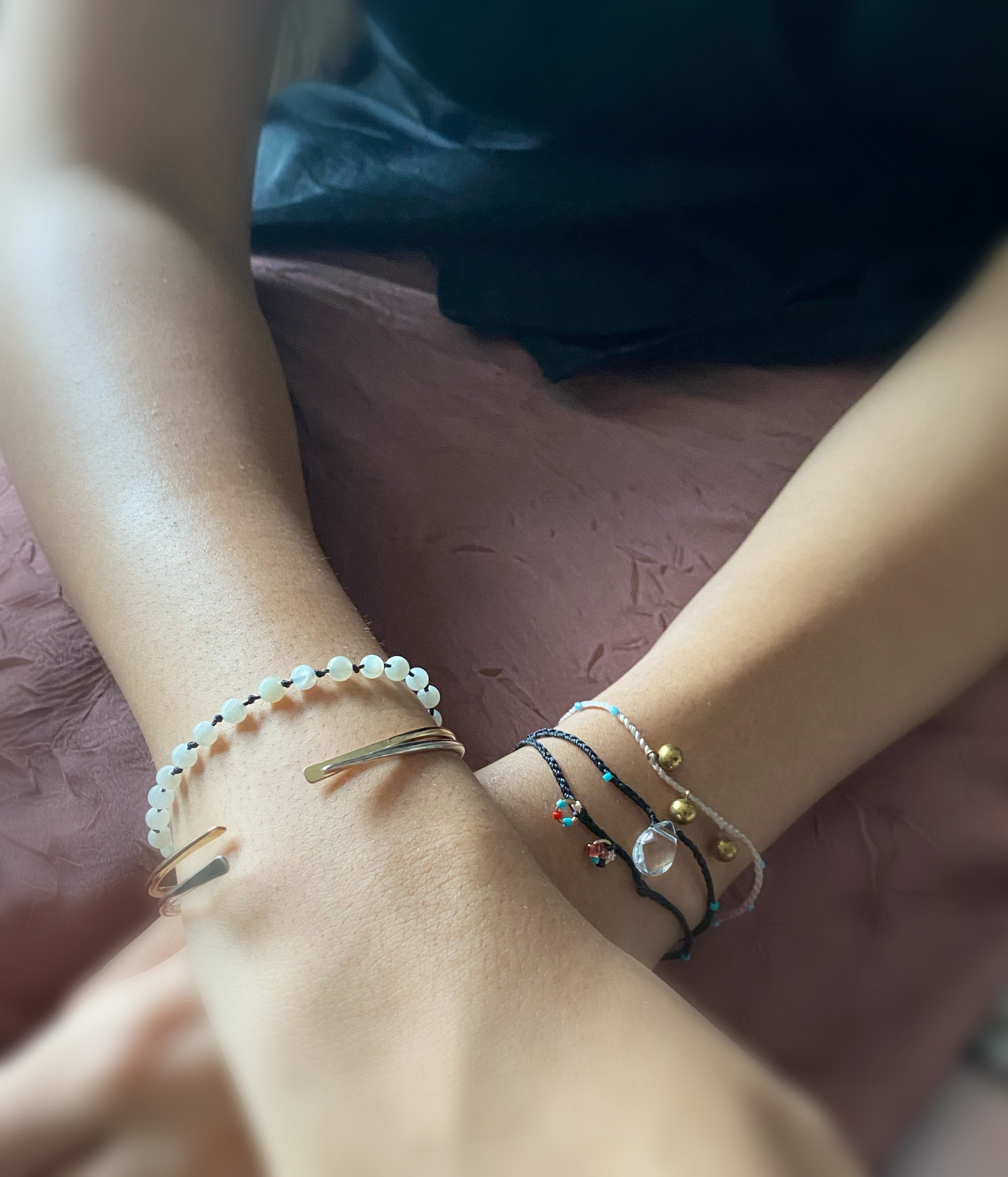 refined bohemian stacking bracelets 