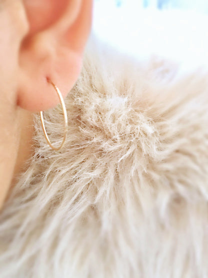 14k solid gold hoop earrings delicate gold hoop earrings