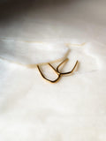 brave arc gold earrings, single or pair - andJules Jewelry
