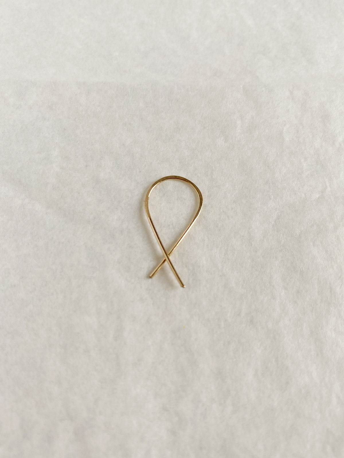 bisou xx 14k yellow gold hoop earrings, single - andJules Jewelry