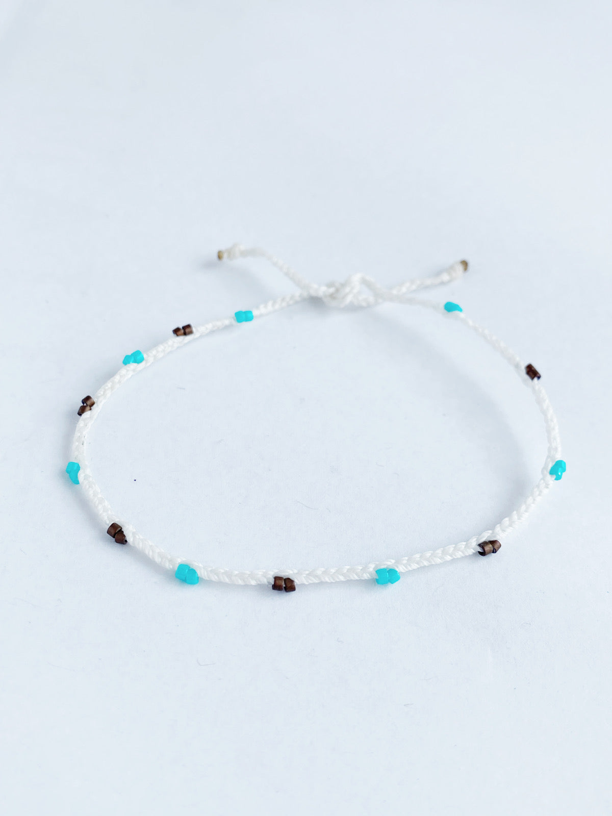 summers dream braided beaded bracelet white .02 - andJules Jewelry