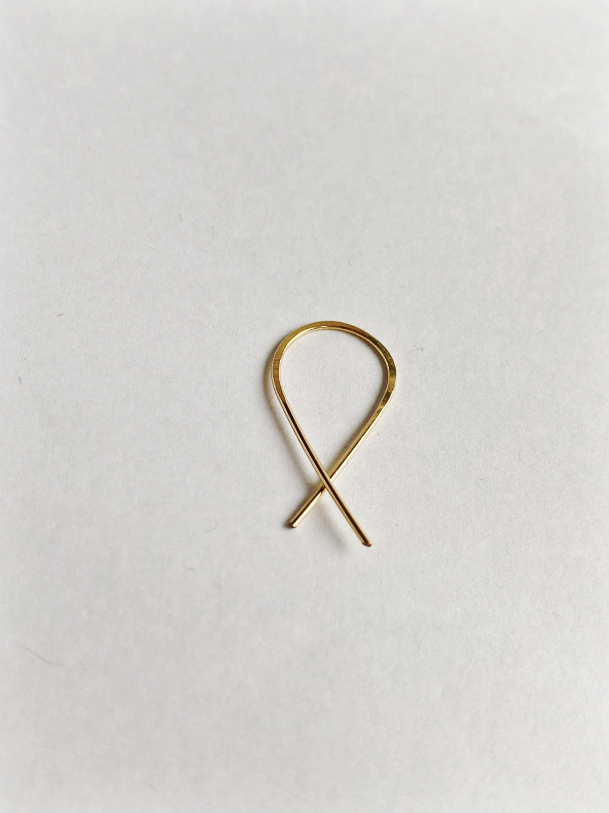 bisou xx 14k yellow gold hoop earrings, single - andJules Jewelry