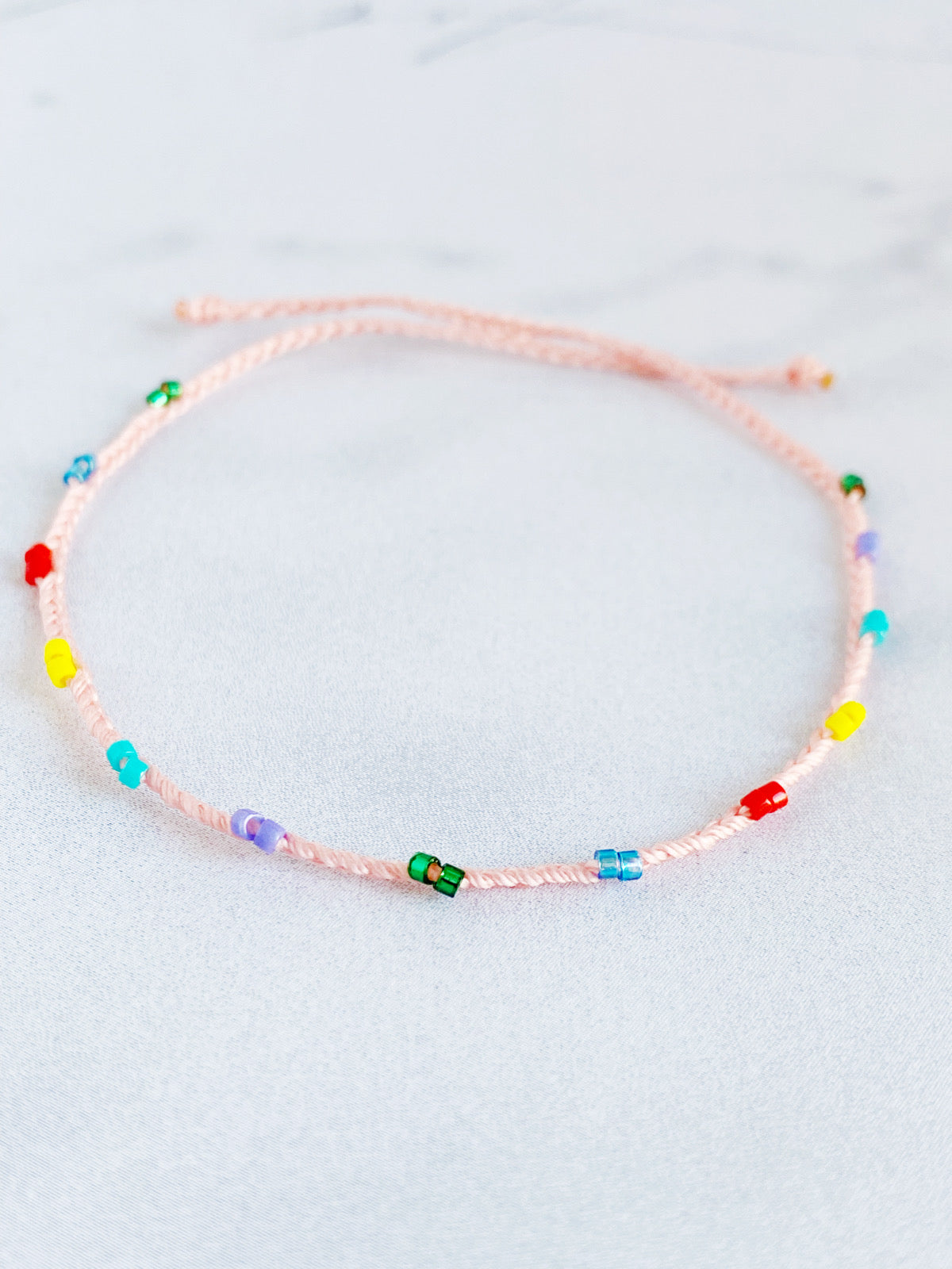 summers dream beaded bracelet pink .03 - andJules Jewelry