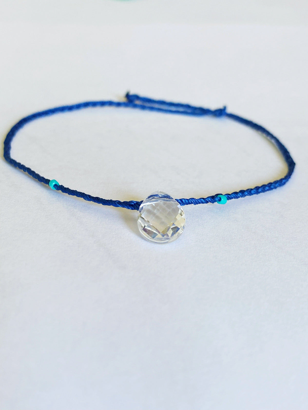 morning tides crystal quartz friendship bracelet bleu - andJules Jewelry