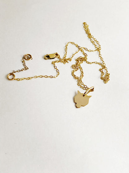 lone wolf gold necklace 