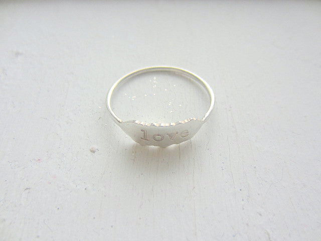love letters ring in sterling silver - andJules Jewelry