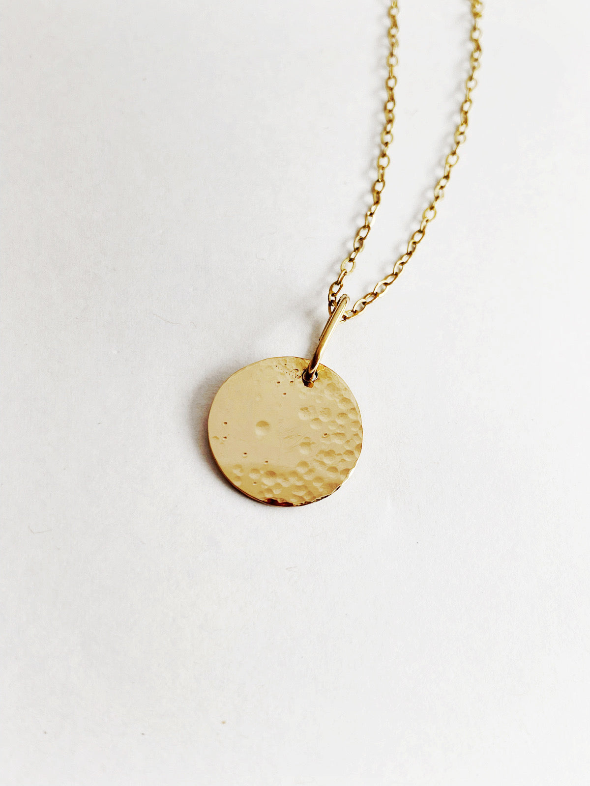 lullaby full moon gold necklace - andJules Jewelry