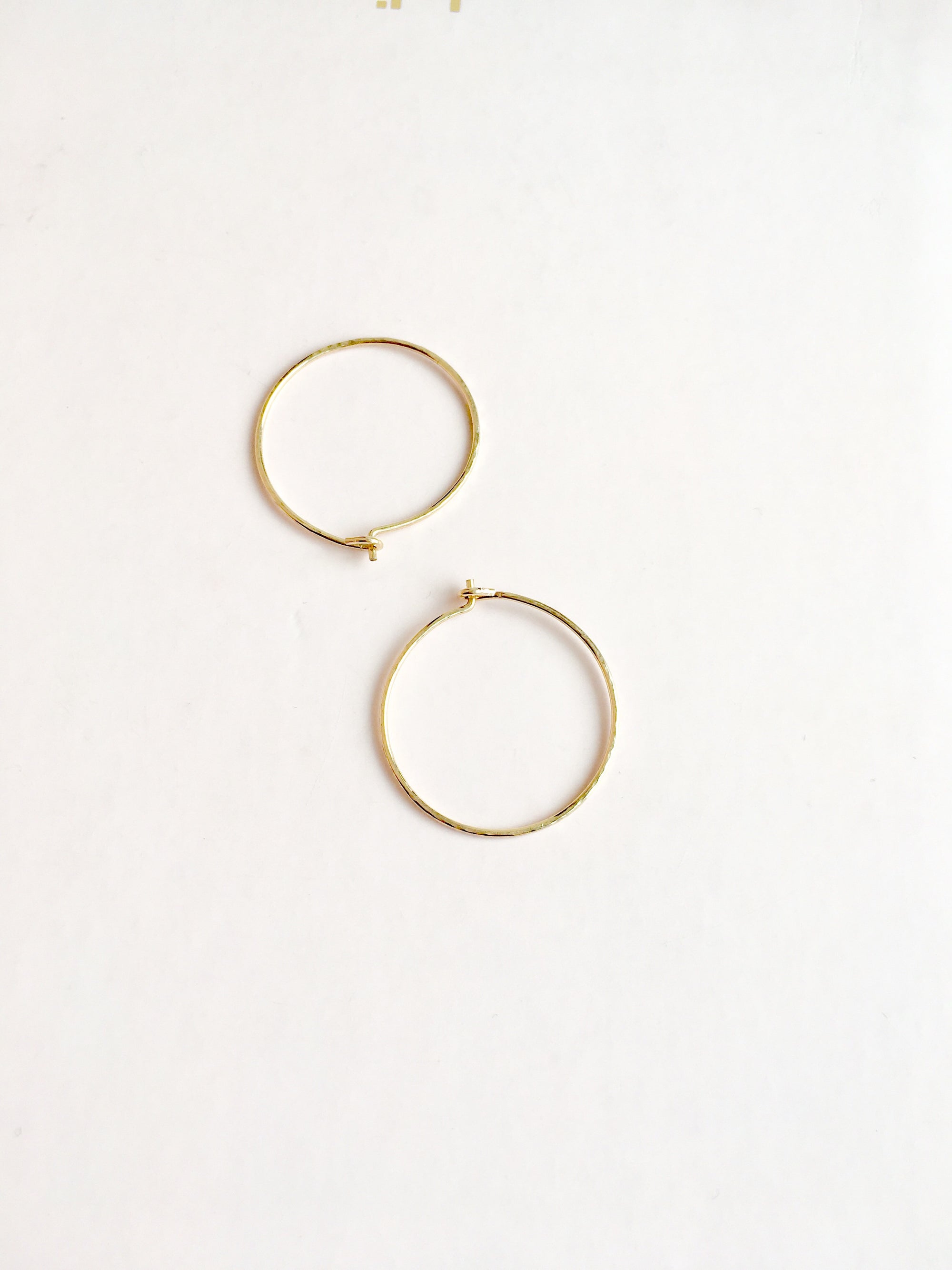 handmade solid gold earrings refined gold hoop earrings jewelry 