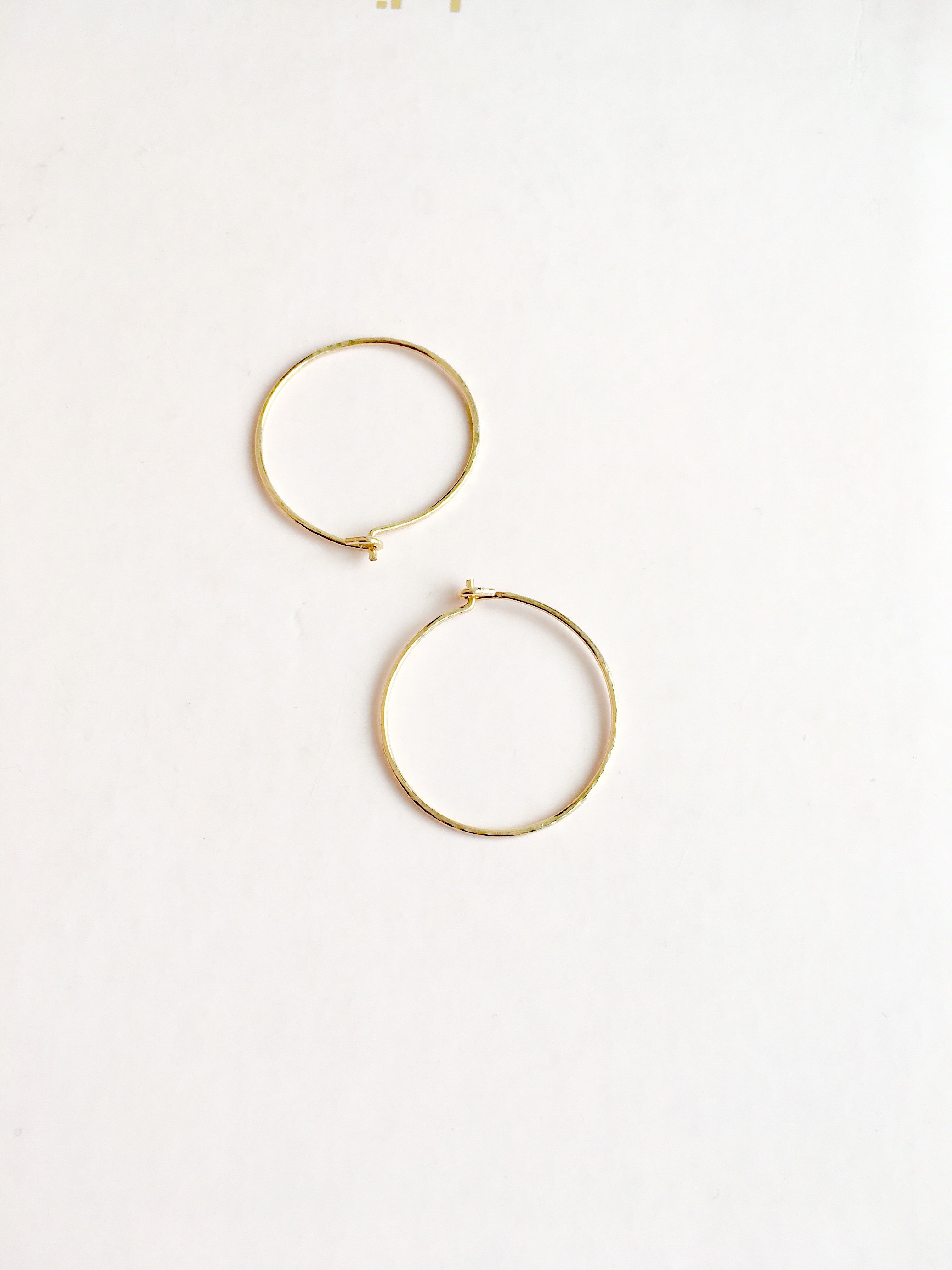 handmade solid gold earrings refined gold hoop earrings jewelry 
