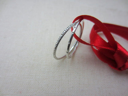 modern sterling silver rings, modern wedding rings dusk + dawn ring set - andJules Jewelry