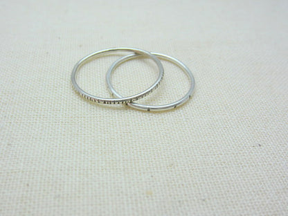 minimalist sterling silver rings, minimal sterling rings dusk + dawn ring set - andJules Jewelry